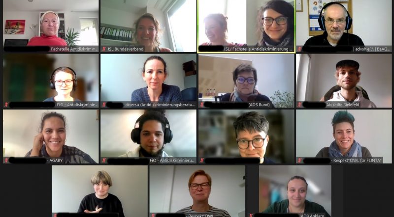 Screenshot Teilnehmende der bundesweiten Beratungsstellen