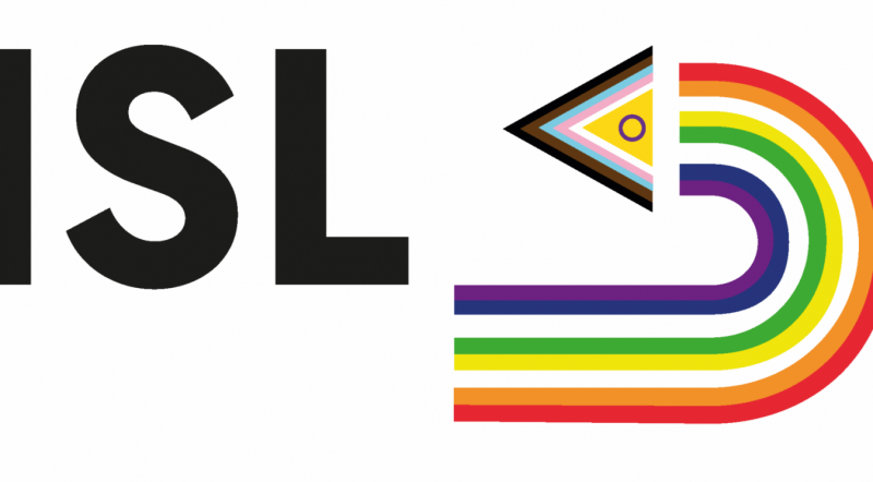 ISL- Logo in den Pride-Farben